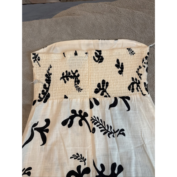 NWT Paper Heart Strapless Linen Blend Summer Dress Size Large Maxi - Picture 4 of 8